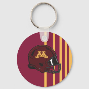 Minnesota M Football Helmet Keychain