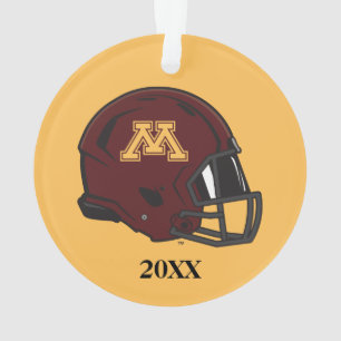 Minnesota M Football Helmet Ornament