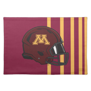 Minnesota M Football Helmet Placemat