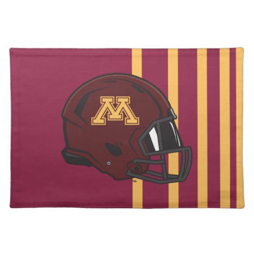 Minnesota M Football Helmet Placemat