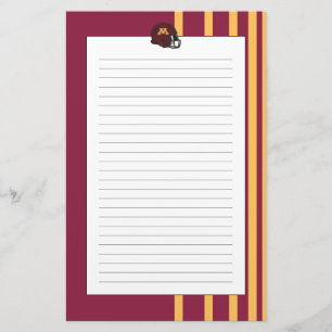 Minnesota M Football Helmet Stationery