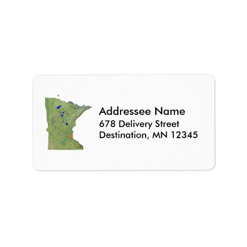 Minnesota Map Address Label