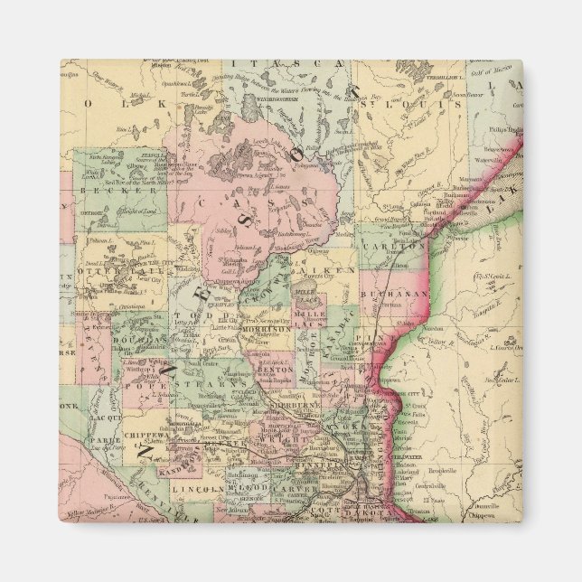 Minnesota Map by Mitchell Magnet (Front)