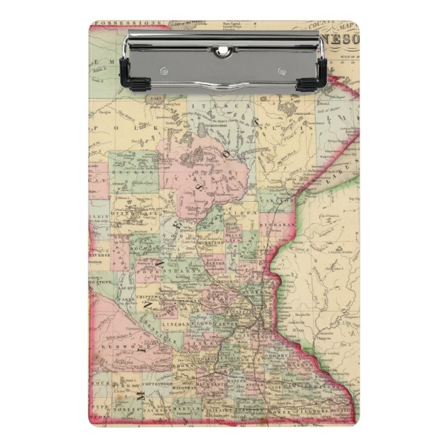 Minnesota Map by Mitchell Mini Clipboard (Front)
