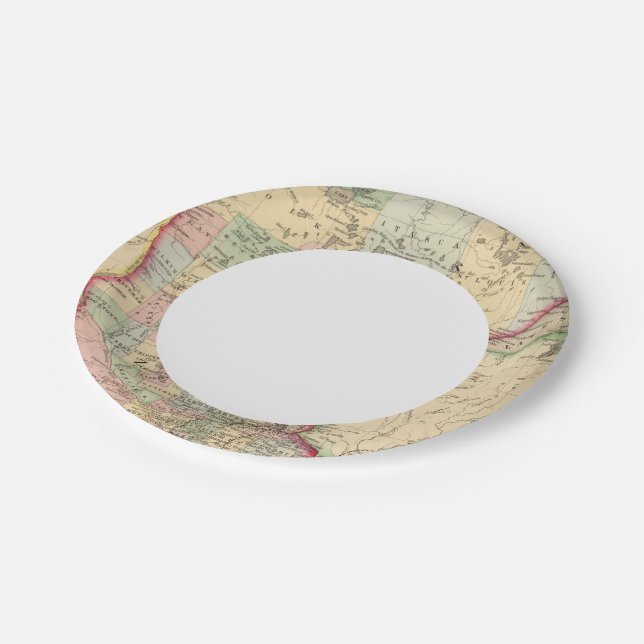 Minnesota Map by Mitchell Paper Plates (Angled)