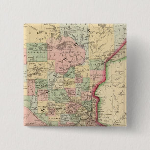 Minnesota Map by Mitchell Pinback Button