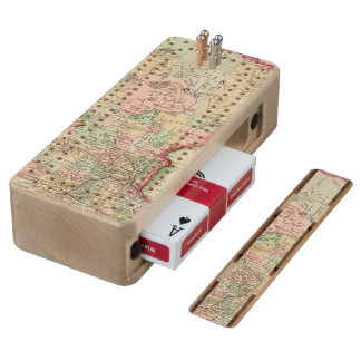 Minnesota Map by Mitchell Wood Cribbage Board