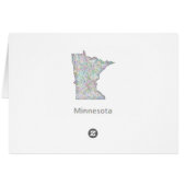 Minnesota map cards (Back Horizontal)