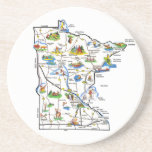 Minnesota Map Coaster at Zazzle