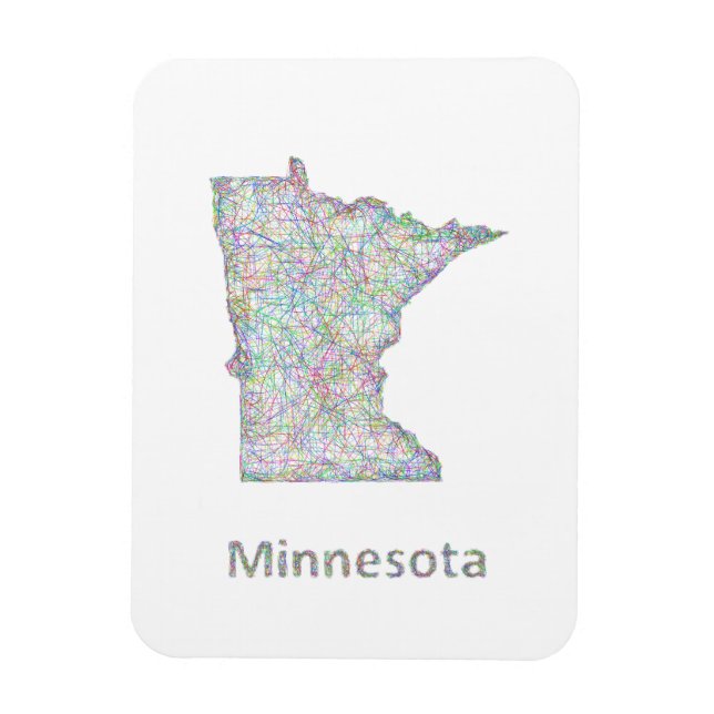 Minnesota map magnet (Vertical)