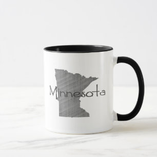 Minnesota Map Shaped Vintage Gray Chalkboard Mug