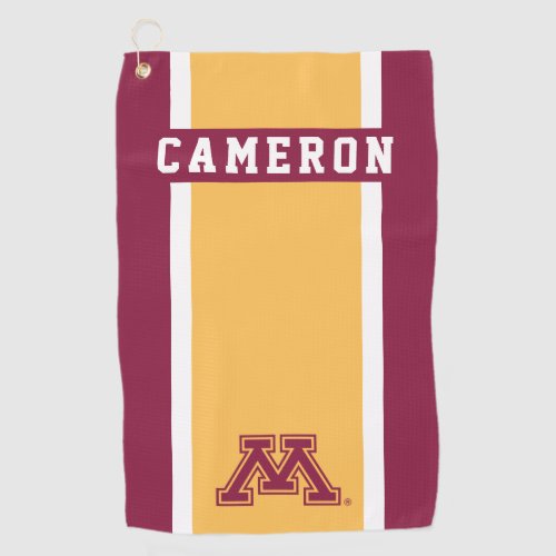 Minnesota Maroon and Gold M _ Add Your Name Golf Towel