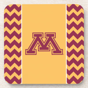 Minnesota Maroon and Gold M Beverage Coaster