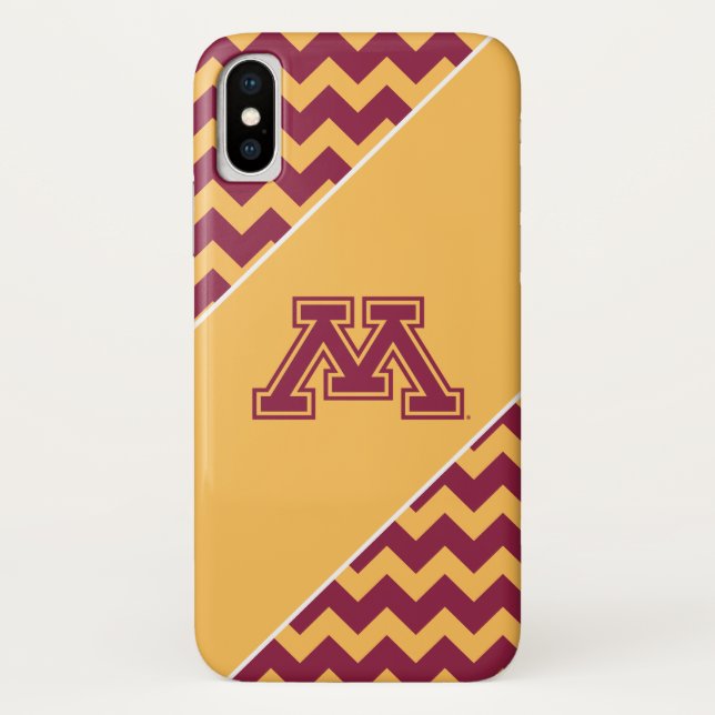 Minnesota Maroon and Gold M Case-Mate iPhone Case (Back)