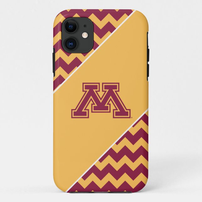 Minnesota Maroon and Gold M Case-Mate iPhone Case (Back)