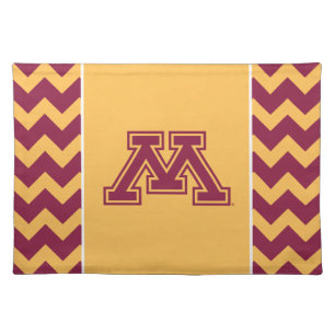 Minnesota Maroon and Gold M Cloth Placemat