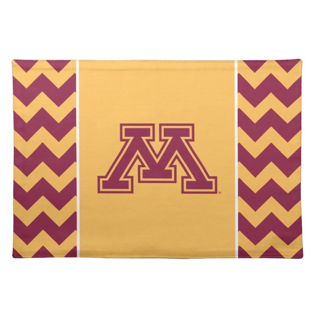 Minnesota Maroon and Gold M Cloth Placemat (Front)