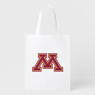 Minnesota Maroon and Gold M Grocery Bag