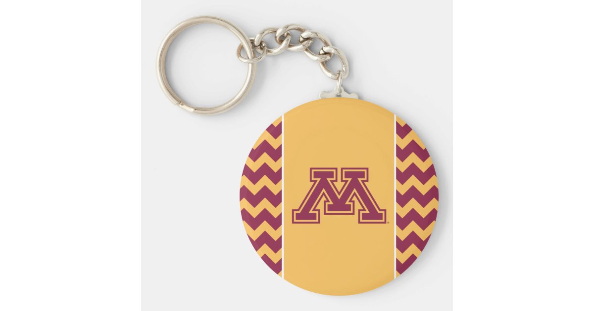 Minnesota Maroon and Gold M Keychain | Zazzle.com