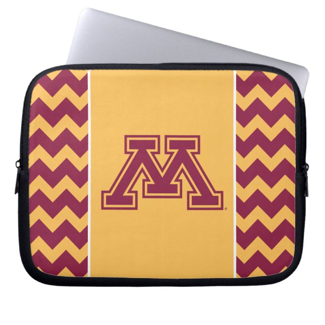 Minnesota Maroon and Gold M Laptop Sleeve (Front)