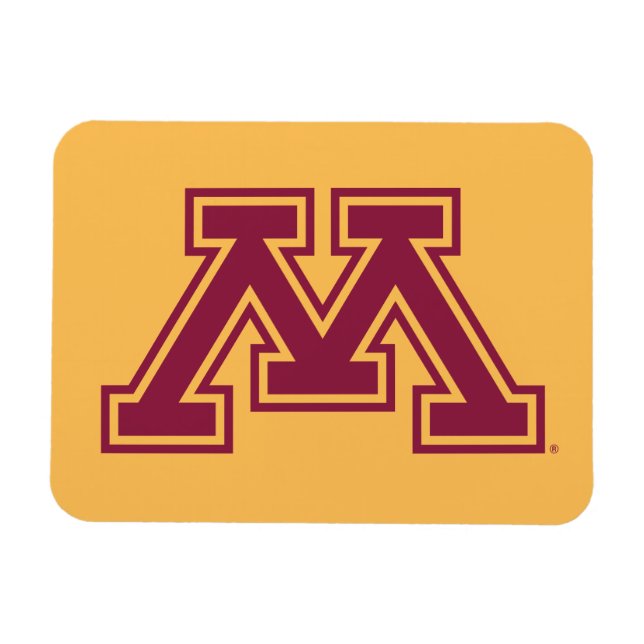 Minnesota Maroon and Gold M Magnet (Horizontal)