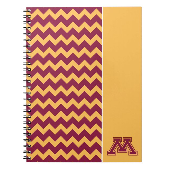 Minnesota Maroon and Gold M Notebook (Front)