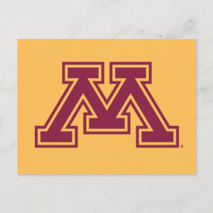 Minnesota Maroon and Gold M Postcard