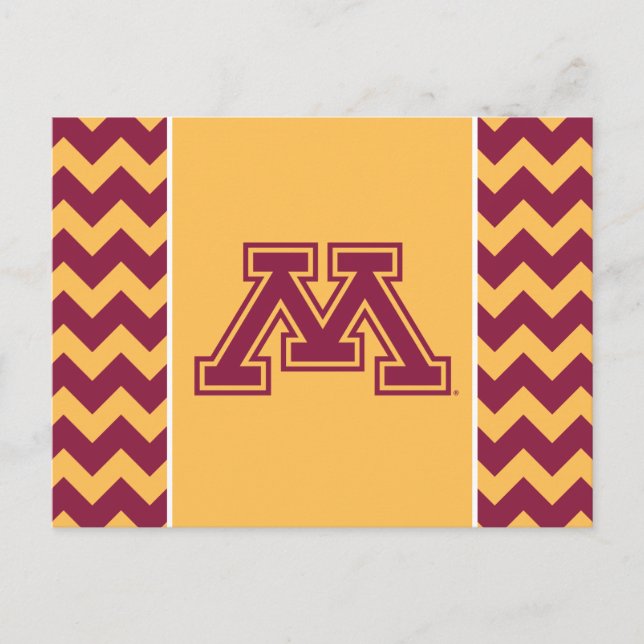Minnesota Maroon and Gold M Postcard (Front)