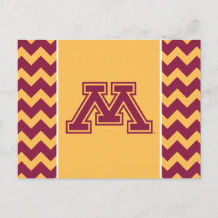 Minnesota Maroon and Gold M Postcard