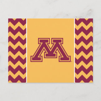 Minnesota Maroon and Gold M Postcard