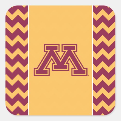 Minnesota Maroon and Gold M Square Sticker