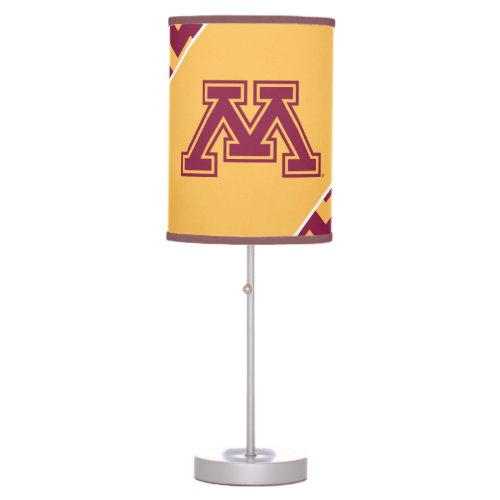 Minnesota Maroon and Gold M Table Lamp