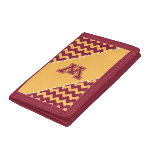 Minnesota Maroon and Gold M Tri-fold Wallet