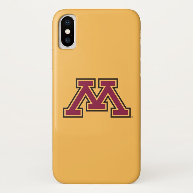 Minnesota Maroon & Gold M Case-Mate iPhone Case (Back)