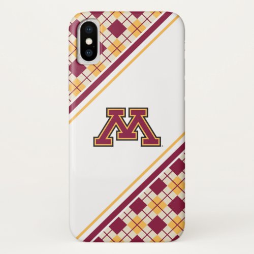 Minnesota Maroon  Gold M iPhone X Case