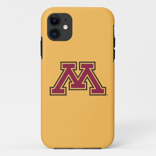 Minnesota Maroon  Gold M iPhone 11 Case