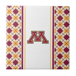 Minnesota Maroon & Gold M Ceramic Tile
