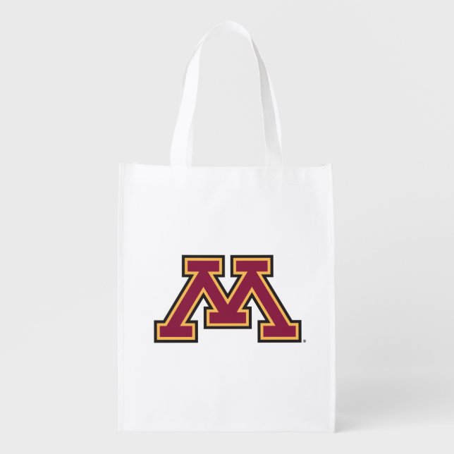 Minnesota Maroon & Gold M Grocery Bag (Front)