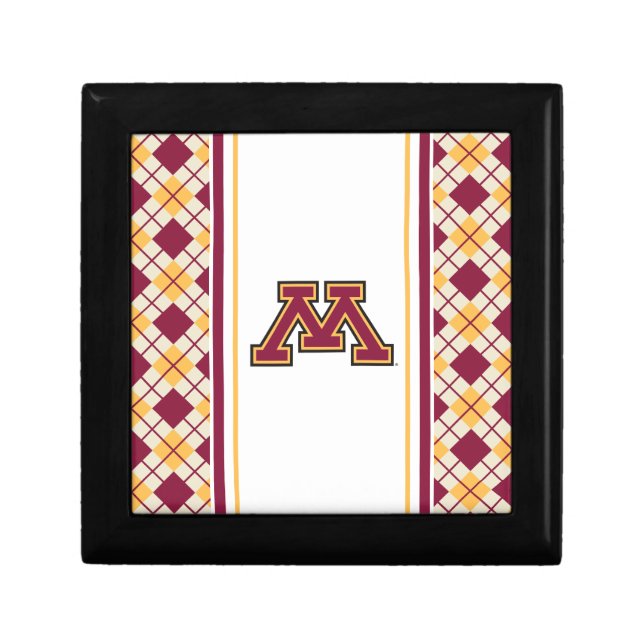 Minnesota Maroon & Gold M Jewelry Box (Front)