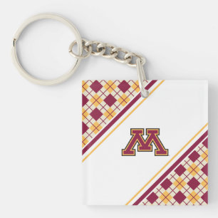 Minnesota Maroon & Gold M Keychain