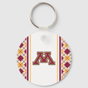 Minnesota Maroon & Gold M Keychain
