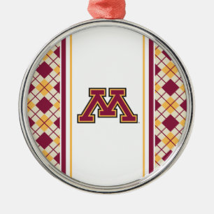 Minnesota Maroon & Gold M Metal Ornament