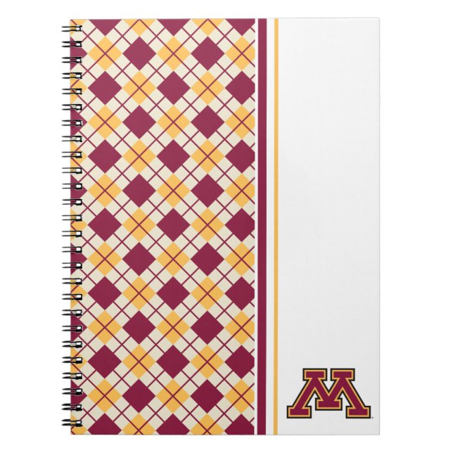 Minnesota Maroon & Gold M Notebook (Front)