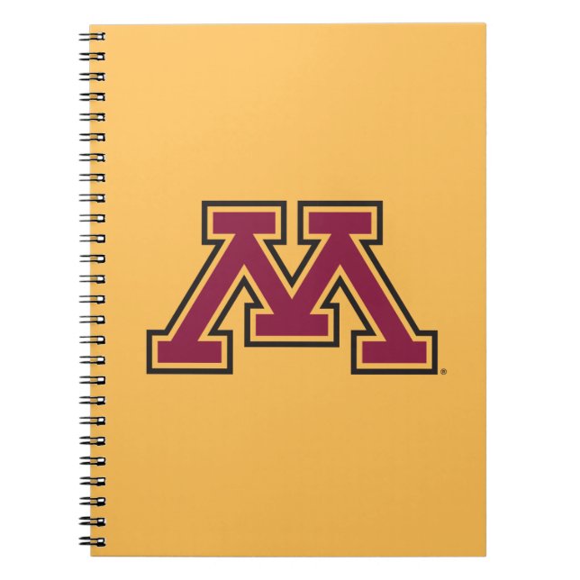 Minnesota Maroon & Gold M Notebook (Front)