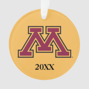 Minnesota Maroon & Gold M Ornament
