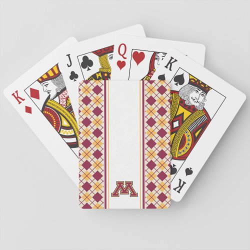 Minnesota Maroon  Gold M Playing Cards