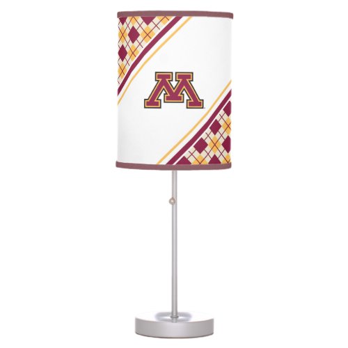 Minnesota Maroon  Gold M Table Lamp