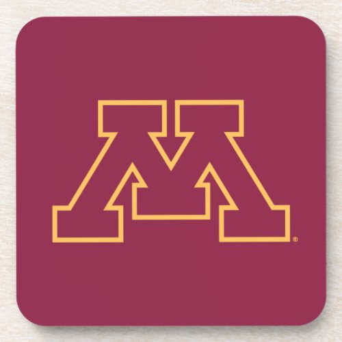 Minnesota Maroon M Beverage Coaster