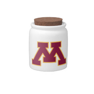 Minnesota Maroon M Candy Jar