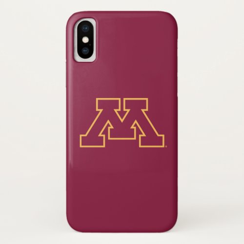 Minnesota Maroon M iPhone X Case